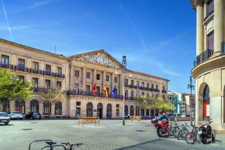 Building of Provincial Council of Navarre in Pamplona, Spainの写真素材