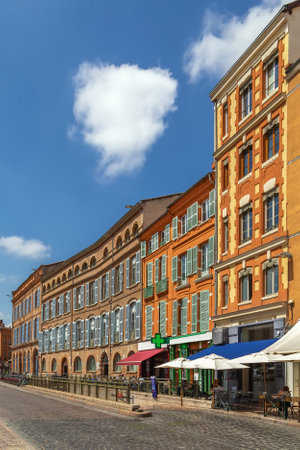 Street in Toulouse historical center, Franceの写真素材