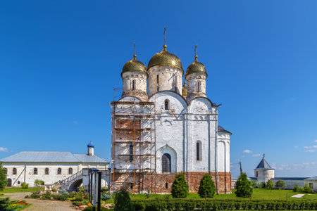Luzhetsky Monastery is a medieval fortified monastery in Mozhaysk, Moscow region, Russia. Nativity of the Virgin Mary Cathedralの写真素材