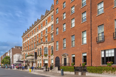 Street in Dublin city centre, Irelandの写真素材