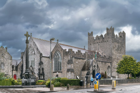 Holy Trinity Abbey Church in Adare, County Limerick, Irelandの写真素材