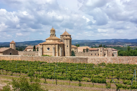Monastery of Santa Maria de Poblet is a haven of tranquillity and a resting place of kings, Spainの写真素材