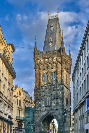 Powder Tower in Prague old town, Czech Republicの写真素材