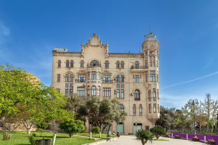 Isa bek Hajinski House in Baku city center, Azerbaijanの写真素材