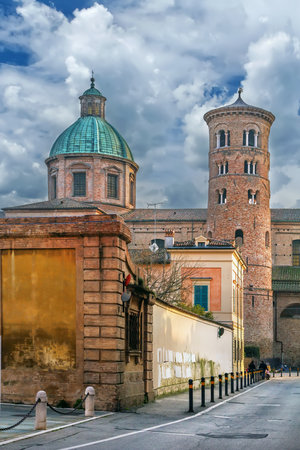 Metropolitan Cathedral of the Resurrection of Our Lord Jesus Chris in Ravenna, Italyの写真素材
