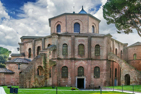 Basilica of San Vitale is a church in Ravenna, Italyの写真素材