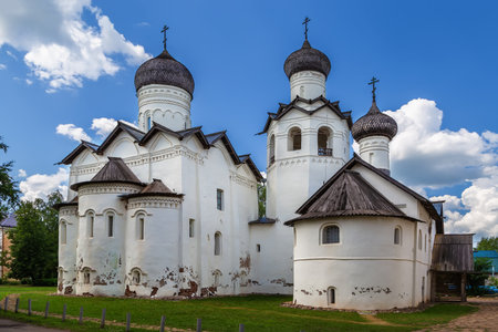 Transfiguration Monastery in Staraya Russa, Russia. Transfiguration Cathedralの写真素材