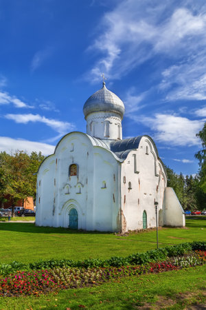 Saint Blaise Church in Novgorod city center, Russiaの写真素材