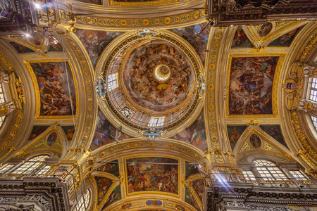 Church of Jesus and Saints Ambrose and Andrew, Genoa, Italy, Interior, ceiling