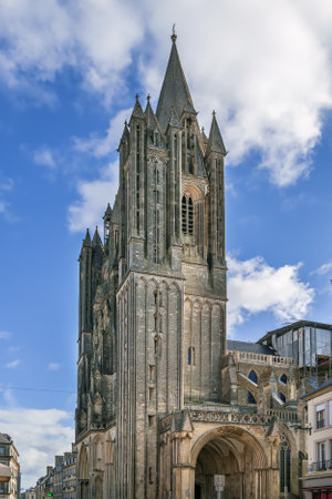 Coutances Cathedral is a Gothic Roman Catholic cathedral in the town of Coutances, Normandy, Franceの写真素材