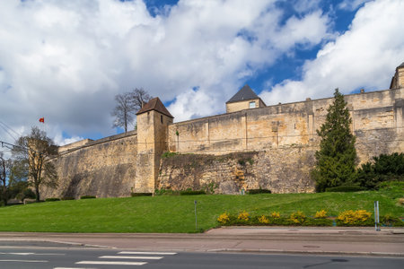 Chateau de Caen is a castle in the Norman city of Caen, Franceの写真素材