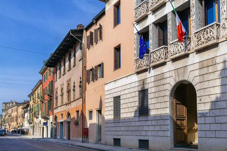 Street in Verona historical center, Italyの写真素材