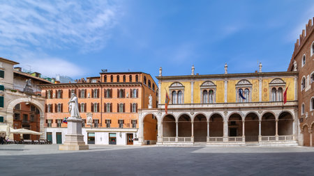 Piazza dei Signori is a city square in Verona, Italy.の写真素材