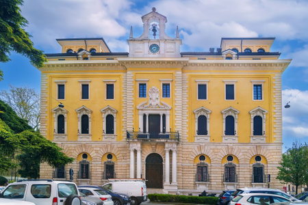 Palazzo Poste in Verona city center, Italyの写真素材