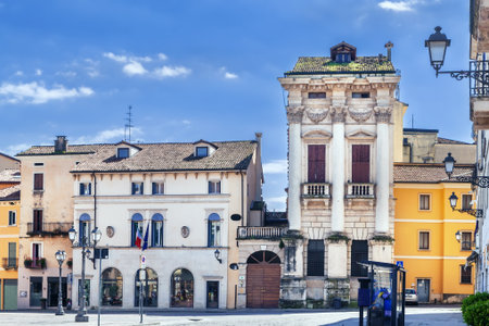 Palazzo Porto in Piazza Castello, Vicenza, Italyの写真素材