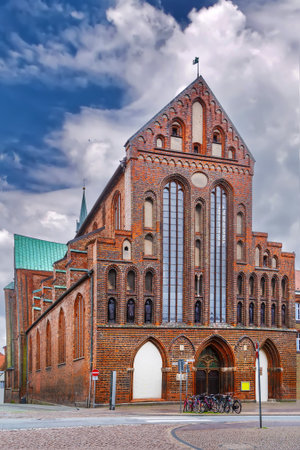 St. Catherine Church is a Brick Gothic church in Lubeck, Germanyの写真素材