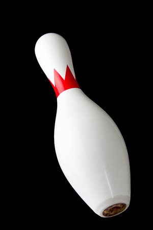 skittles for bowling isolated on black backgroundの写真素材