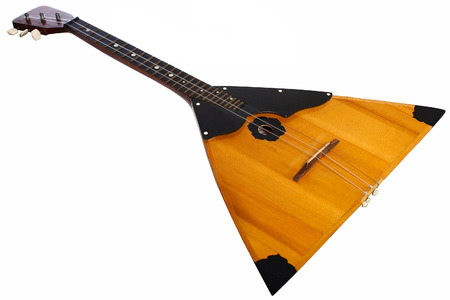 balalaika musical instrument isolated on white backgroundの写真素材