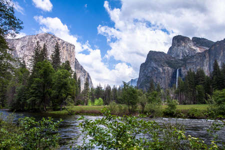 Valley View in Yosemite Valleyの写真素材