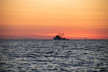 Sunset at the lighthouse Veli Rat in Dugi Otok