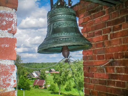 Bells ringing in the village Churchの写真素材