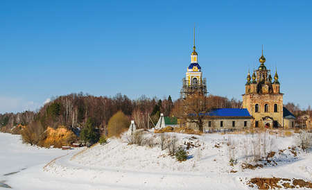 Church on the Volga river Bankのeditorial素材