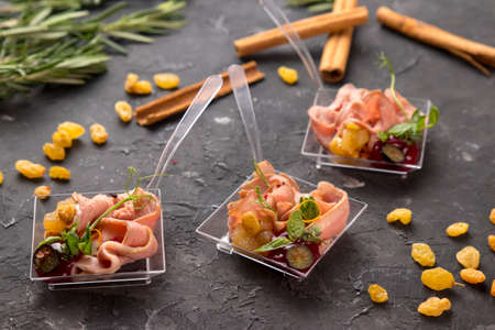 buffet menu of the catering companyの写真素材