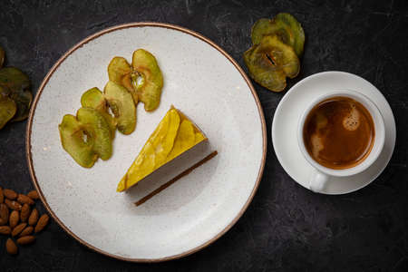 apple pie on a black background