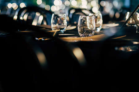 Luxury Table setting for party, Christmas, holidays and weddings.の写真素材
