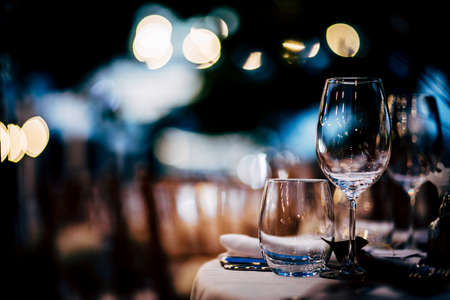 Luxury Table setting for party, Christmas, holidays and weddings.の写真素材