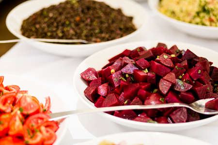 Variety of gourmet vegan food prepared and served. Only healthy Ingredients.