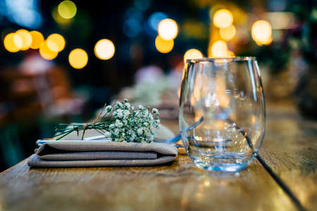 Preparation for Christmas  dinner and new eve dinner. Luxury design for a new year celebration.の写真素材