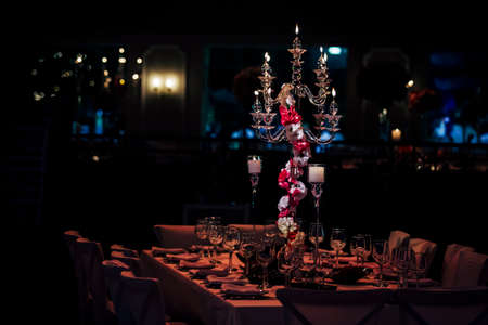 Preparation for Christmas  dinner and new eve dinner. Luxury design for a new year celebration.の写真素材