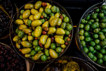 Fresh olives  harvest and in a making of fresh harvest. Natural light and composition.の写真素材