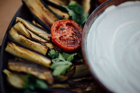 Fresh Gourmet FOOD Preparation. Luxury Kitchen dishes. Fine ingredients  and design.