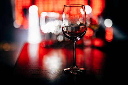 Luxury table settings for fine dining with and glassware, beautiful blurred  background. For events,...