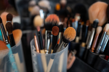 The cosmetic industry describes the industry that manufactures and distributes cosmetic products. These include colour cosmetics, like foundation and mascara, skincare such as moisturisers and cleansers, haircare such as shampoos, conditioners and hair colours, and toiletries such as bubble bath and soap.の写真素材