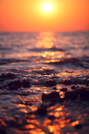 Sun came very fast, even sea didの写真素材