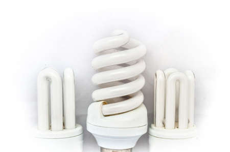 energy saving light bulb isolated on white background