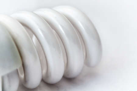 energy saving light bulb isolated on white backgroundの写真素材