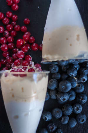 ice cream with berriesの写真素材