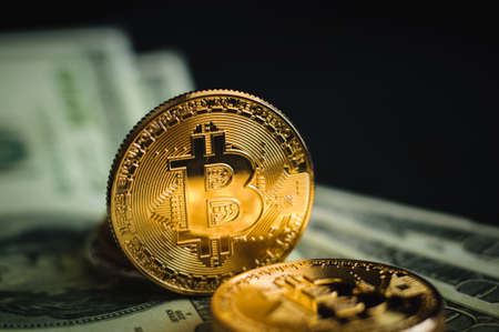 bitcoin and dollarの写真素材