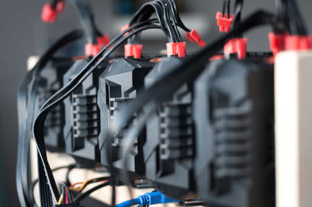GPU farm video cards for mining crypto currency such as bitcoin, Ethereum monero Zcash and other