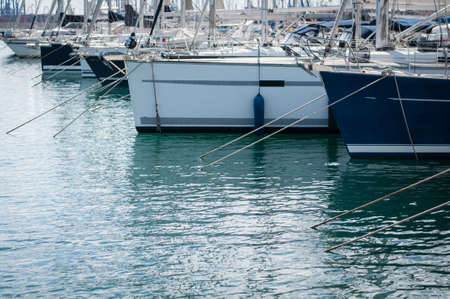 sailboats on the pierの写真素材