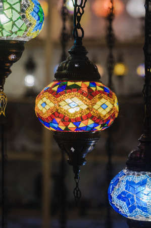beautiful multi-colored glowing lights in the style of mosaic