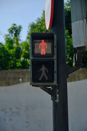 traffic lights in the childrens parkの写真素材