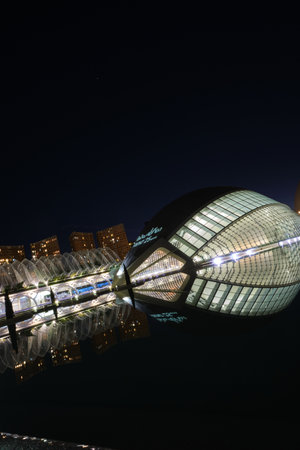lights of the night city valencia 30-08-2023のeditorial素材