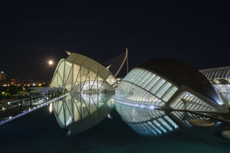cityscape city of science and art valencia 30-08-2023のeditorial素材