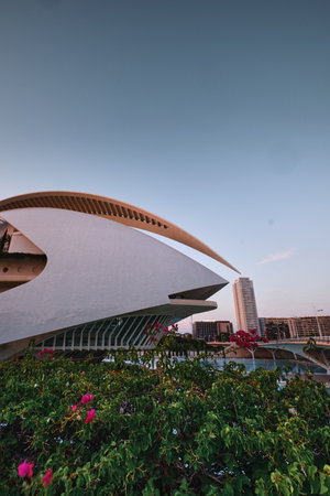 the city in the soft sunset light valencia 30-08-2023のeditorial素材