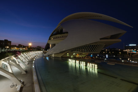 the city in the soft sunset light valencia 30-08-2023のeditorial素材